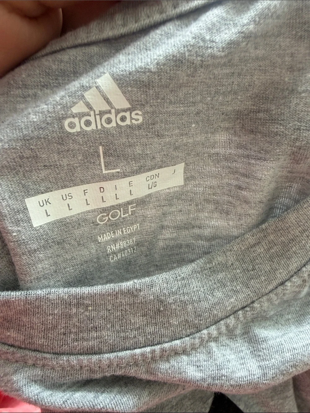 adidas Men's Long Sleeve Golf Tee in Heather Gray and Black